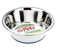 Classic Pet Products Non-Slip Stainless Steel Dish (2500 ml - 250 mm, 9.75 Inch Diameter Dog Bowl), Silver