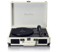 Classic Phono TT-115 Turntable - Case Turntable - Bluetooth - USB - 3 Speeds - Direct Recording to USB Without PC - Belt Drive - Cream