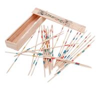 Classic Pick Up Sticks - Wooden Dexterity Sticks, 18cm Multi Coloured Rods Hand Eye Coordination Educational Toy with Compact Box | Fun Family Game for and Adults, Kids