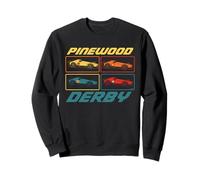 Classic Pinewood Derby Pop Art Cub Scouts Retro Race Cars Sweatshirt
