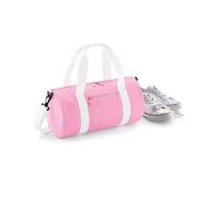 (Classic Pink/White) Bagbase Mini Barrel Bag
