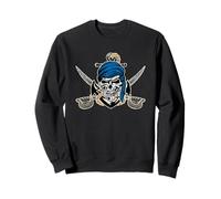 Classic Pirate Skull and Crossed Swords with Anchor Sweatshirt
