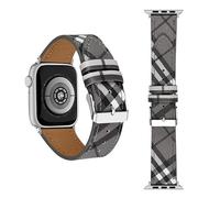 Classic Plaid Bands Compatible with Apple Watch Band 49mm 46mm 45mm 44mm 42mm 41mm 40mm 38mm, Checkered Design PU Leather Bracelet Strap for iWatch Series 10/9/8/7/6/5/4/3/2/1 Ultra SE
