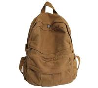 Classic Plain Backpack for Everyday Use Durable Design Adjustable Fabric Straps Ideal for School and Travel, yellow, Einheitsgröße, Daypack Backpacks