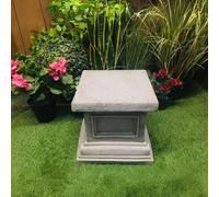 Classic Plain Stone Cast Garden Square Plinth