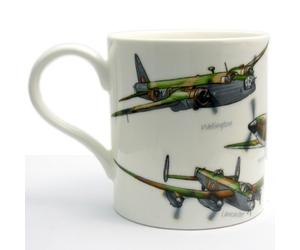 Classic Planes Fine China Mug by Leonardo - Hurricane Lancaster Spitfire Wellington Beaufort- Boxed by Leonardo