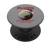 Classic Pluto Never Forget Retro Santa Hat Xmas Science PopSockets Adhesive PopGrip
