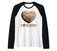 Classic Pluto Planet 20th Anniversary 2026 - I Love Pluto Raglan Baseball Tee