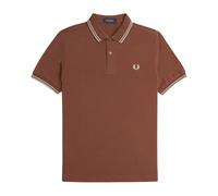 Classic Polo Shirt with Double Stripe- male- Fred Perry- Polo Shirts- Brown- 2XL- Tops 2XL