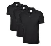 Uneek UC101 Classic Polo Shirt 220GSM Black 4XL Colour: Black, Size: 4 4XL