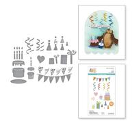 Classic Pooh Birthday Accessories Etched Dies from The Say Cheese Classic Pooh Birthday Collection by Simple Stories