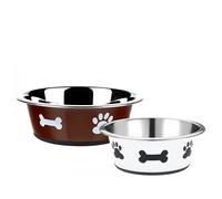 Classic Posh Paws Stainless Steel Neutral Pet Dish - Size: 900ml