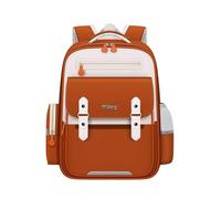Classic Preppy Style School Backpack Unisex Multi Pocket Student Rucksack Large Capacity Secondary Grade Shoulder Bag Casual Daypack with Buckle Decor Durable Learning Satchel