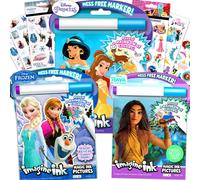 Classic Princess Magic Ink Coloring Book Super Set - 3 Imagine Books for Girls Kids Toddlers Featuring Princess Frozen and Raya The Last Dragon wit