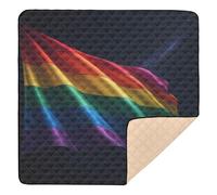 Classic Prism Burst Pride Flag Soft Foam Baby Playmat for Indoor Outdoor Cozy Breathable Infant Play Mat for Babies Infants Toddlers, 50'' x 50''