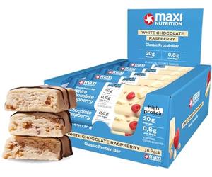 Classic Protein Bar White Chocolate Raspberry 40g, 20g protein per bar, 142 kcal, 3.8g fat 16 x 40g bars,