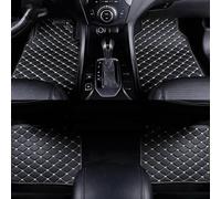 Classic PU Leather Floor Mats for Dodge Durango Ⅱ SUV 2004 2005 2006 2007 2008 - Dustproof, Waterproof, and Non-Slip - for a New Level of Driving Comfort,Black-beige