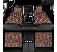 Classic PU Leather Floor Mats for Renault Megane Ⅴ E-Tech Electric Hatchback 2022 2023-2026 - Dustproof, Waterproof, and Non-Slip - for a New Level of Driving Comfort,Brown