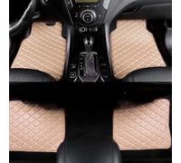 Classic PU Leather Floor Mats for VW Golf Ⅶ Alltrack 2013 2014 2015 2016 2017 2018 2019 - Dustproof, Waterproof, and Non-Slip - for a New Level of Driving Comfort,Beige