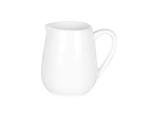 Classic Pure White Ceramic Creamer Coffee Set Kit Sugar and Bell-Shaped Serving Milk Pitcher with Handle 200ml