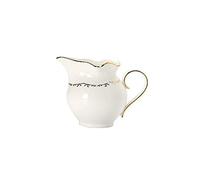 Classic Pure White Ceramic Creamer with Handle Milk Coffee Pitcher Golden Edge Decoration 300ml Suitable for Family Hotel Cafe Party Restaurant