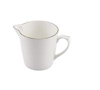 Classic Pure White Ceramic Mini Cream Pitcher with Handle Milk Coffee Creamer Set Porcelain Sugar and(E)
