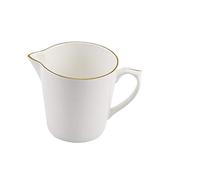 Classic Pure White Ceramic Mini Cream Pitcher with Handle Milk Coffee Creamer Set Porcelain Sugar and(F)