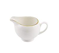 Classic Pure White Ceramic Mini Cream Pitcher with Handle Milk Coffee Creamer Set Porcelain Sugar and(A)