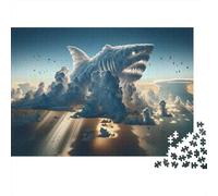Classic Puzzle, 1000 Pieces, Cloud Shark in The Sky, 38x26cm/1000pcs