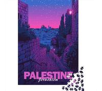 Classic Puzzle, 1000 Pieces, Jerusalem Palestine Poster, 38x26cm/1000pcs