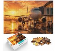 Classic Puzzle, 1000 Pieces, Plane Sunset, 1000pcs (40x28cm) | For festive family time away from screens: Adult jigsaw puzzle with 1000 pieces offers for the Christmas break.