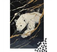 Classic Puzzle, 1000 Pieces, Polar Bear Breaking Thru, 52x38cm/1000pcs