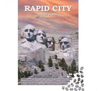 Classic Puzzle, 1000 Pieces, RAPID CITY TRAVEL POSTER, 70x50cm/1000pcs