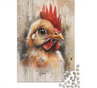 Classic Puzzle, 1000 Pieces, Rooster Head Red Comb, 70x50cm/1000pcs | For shared winter evenings, this adult jigsaw puzzle with 1000 pieces offers adults a patient challenge for colder days.