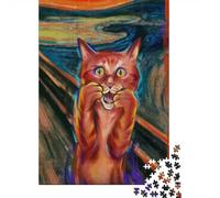 Classic Puzzle, 1000 Pieces, Scream Meow, 52x38cm/1000pcs | For winter days with time to puzzle: Adult jigsaw puzzle with 1000 pieces creates puzzle time on colder days.