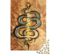 Classic Puzzle, 1000 Pieces, Snake Kundalini Chakras Art, 70x50cm/1000pcs