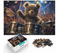 Classic Puzzle, 1000 Pieces, Teddy Bear Drummer, 1000pcs (52x38cm) | For shared winter evenings: Adult jigsaw puzzle with 1000 pieces; for winter leisure at home with the complete challenge to.