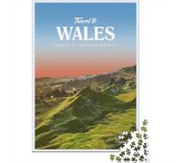 Classic Puzzle, 1000 Pieces, Visit Wales, 52x38cm/1000pcs