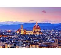 Classic Puzzles 1000 Pieces Cityscape of Florence and the Cathedral of Florence at Sunset 38x26CM