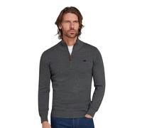 Classic Quarter Zip Cotton/Cashmere Knit raging bull Charcoal XXL