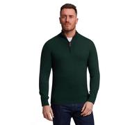 Classic Quarter Zip Cotton/Cashmere Knit raging bull Dark Green M