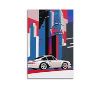 Classic Racing Car Poster 911 Illustrations 935 White Sports Car Decorative Painting Canvas Modern Art Picture 24x36inch(60x90cm)