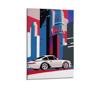 Classic Racing Car Poster 911 Illustrations 935 White Sports Car Decorative Painting Canvas Modern Art Picture 20x30inch(50x75cm)