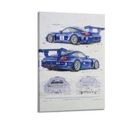 Classic Racing Car Poster 997 911 GT3 R Sports Car Artwork Decorative Painting Canvas Modern Art Picture 16x24inch(40x60cm)