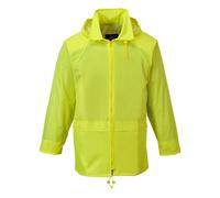 Classic Rain Jacket Two Pockets Breathable Comfy Hooded Rain Protection Top