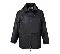 Classic Rain Jacket Two Pockets Breathable Comfy Hooded Rain Protection Top