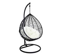 Classic Rattan Garden Cocoon Swing Seat by Wensum with White