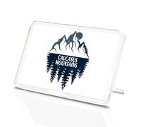 Classic Rectangle Magnet with Stand - Caucasus Mountains Range Forest - Fridge Locker Office Whiteboard Toolbox #60248