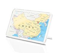 Classic Rectangle Magnet with Stand - China Map Asia Globe Maps - Fridge Locker Office Whiteboard Toolbox #52709