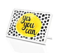 Classic Rectangle Magnet with Stand - Cute Yes You Can Positive Quote - Fridge Locker Office Whiteboard Toolbox #50713